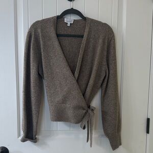 LOS ANGELES ATELIER & OTHER STORIES Brown Wrap Sweater Size-S
